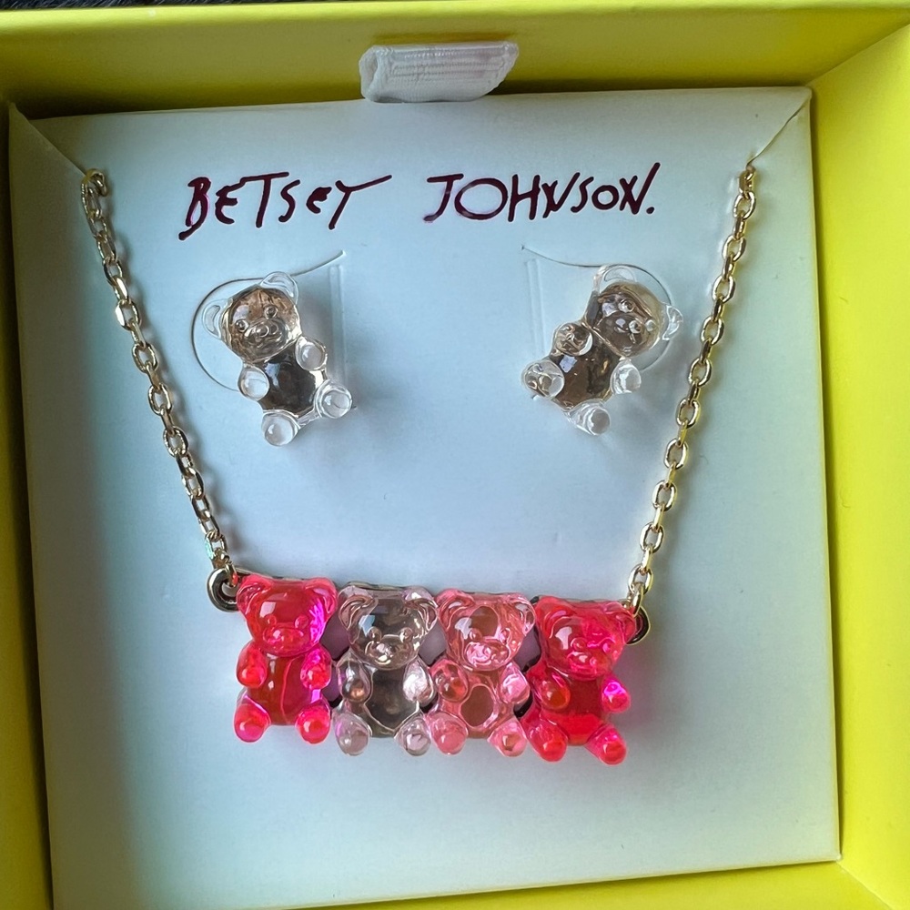 Betsey Johnson earring and necklace set